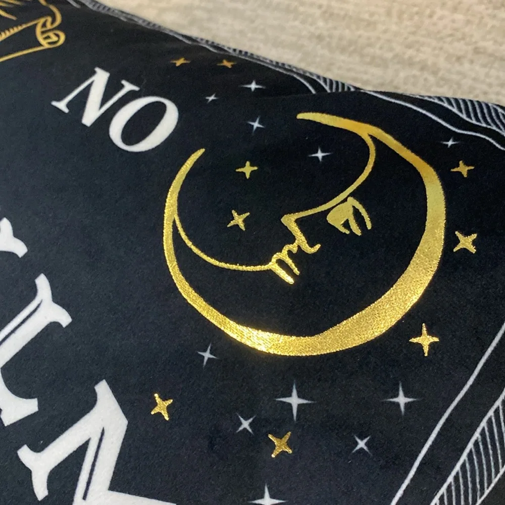 NWOT Cynthia Rowley Curious Ouija Halloween Black Cushion Pillow “PRICE IS FIRM